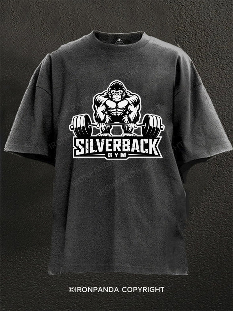 Silverback Gym Gorilla Weightlifting Washed Gym Shirt