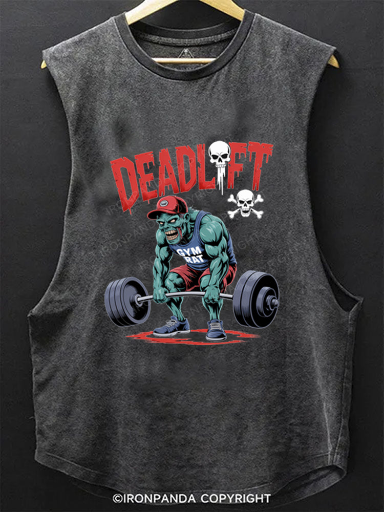 Zombie Funny Deadlift SCOOP BOTTOM COTTON TANK