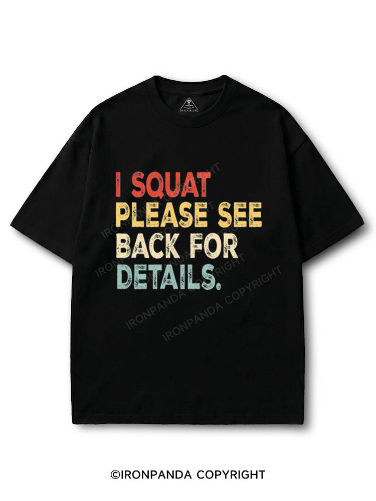 I Squat Please See Back For Details Funny COTTON PUMP COVER
