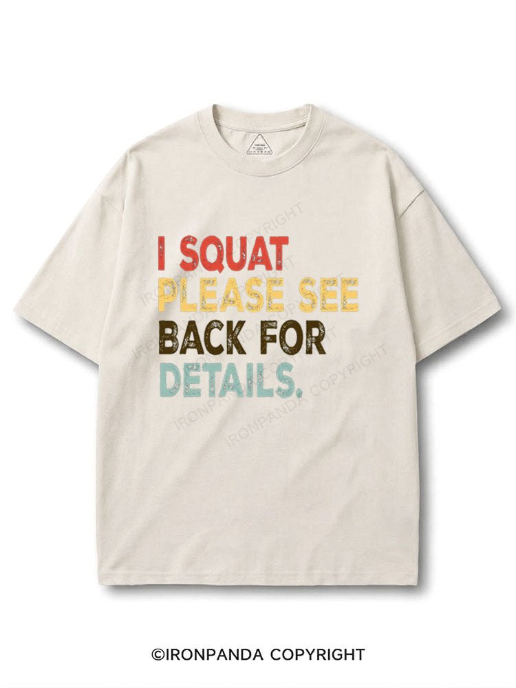 I Squat Please See Back For Details Funny COTTON PUMP COVER
