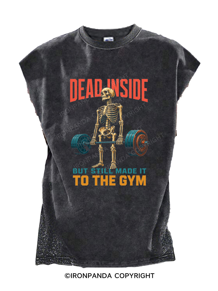 Dead Inside but Still Made It Skeleton Cut Off Tank