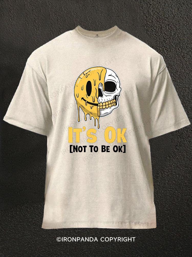 It's ok not to be ok Washed Gym Shirt