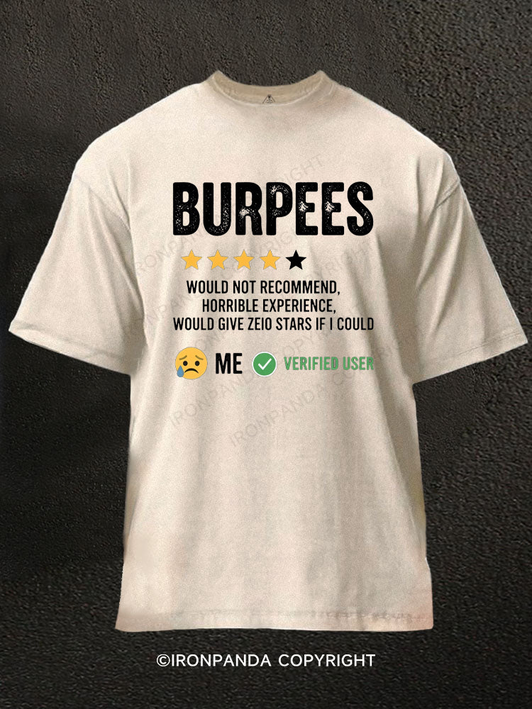 BURPEES Star Rating Review ME VERIFIED USER Washed Gym Shirt