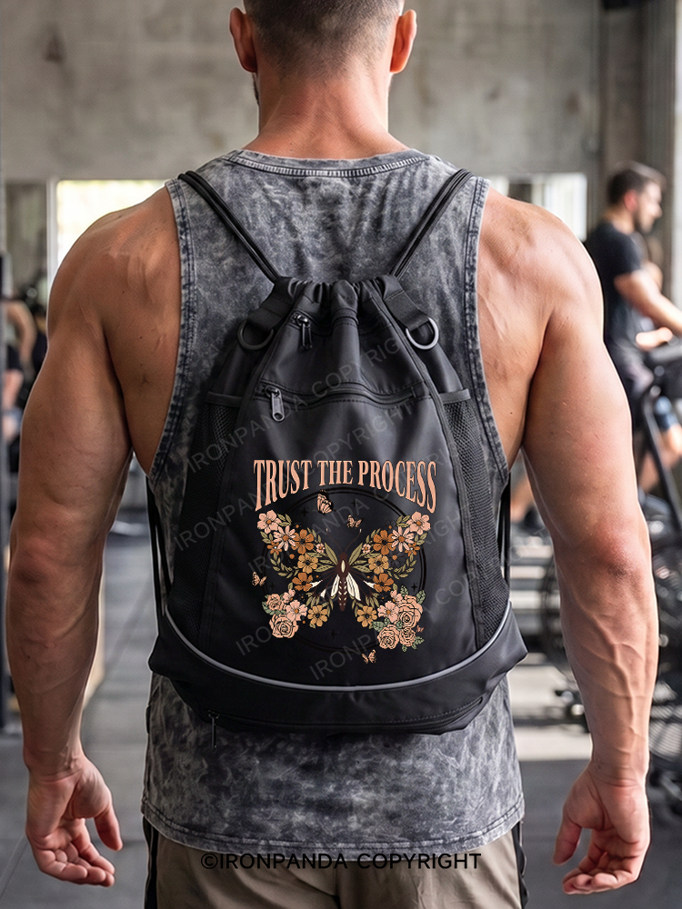 TRUST THE PROCESS Gym Drawstring Bag