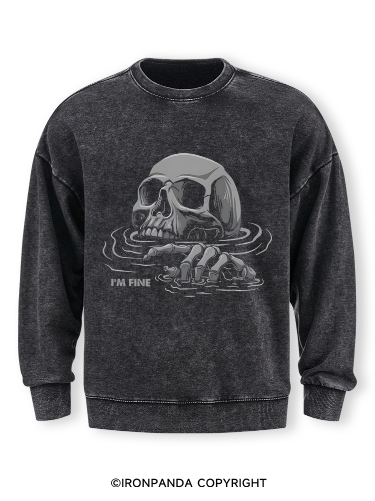 I’M FINE Washed Sweatshirt