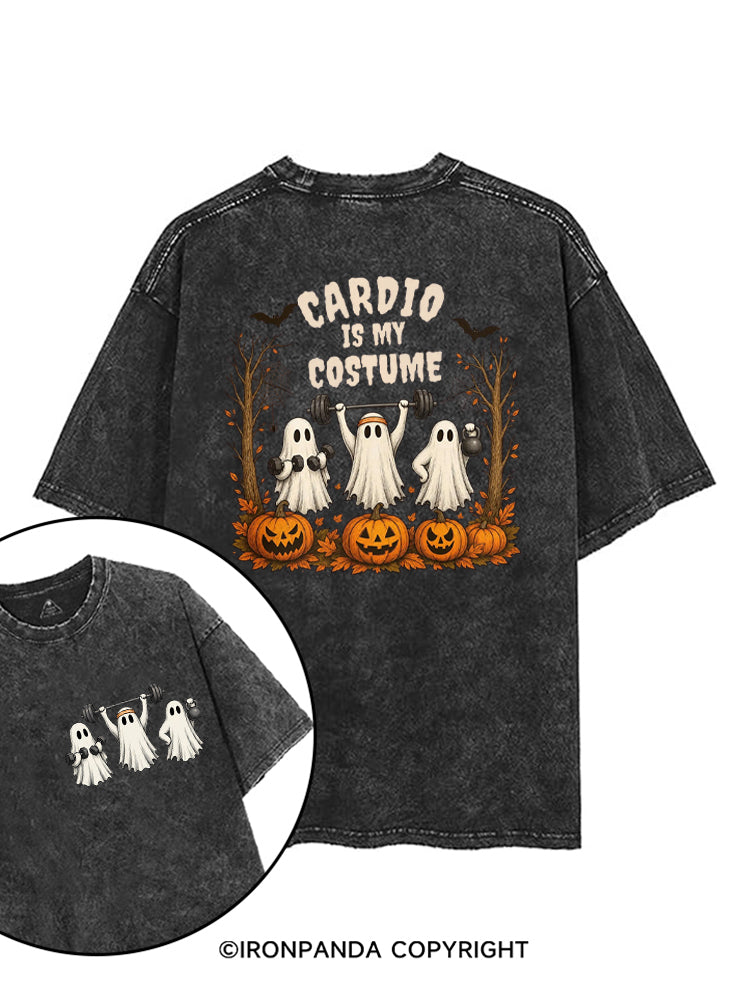 CARDIO IS MY COSTUME printed Gym Shirt