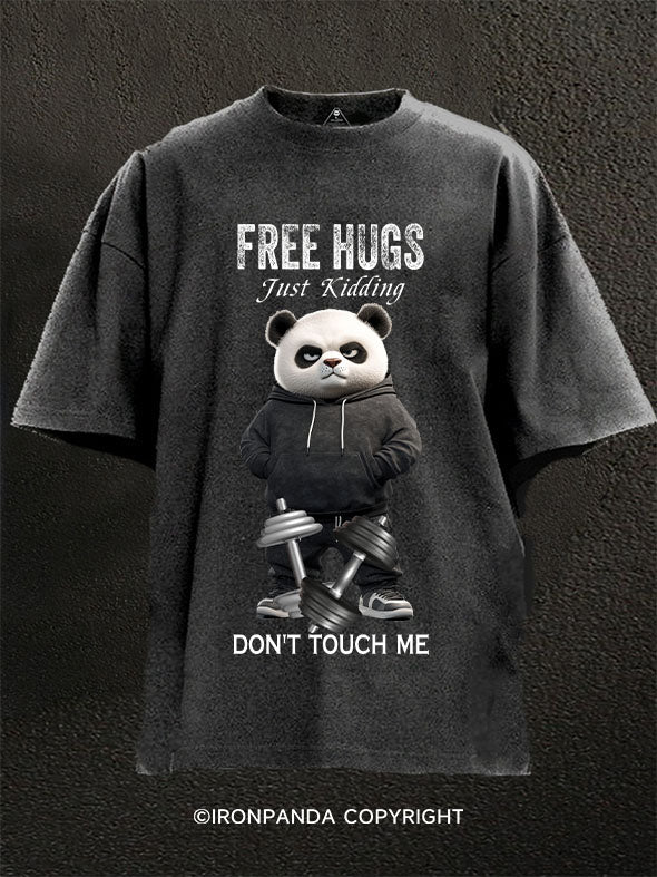 free hugs panda Washed Gym Shirt