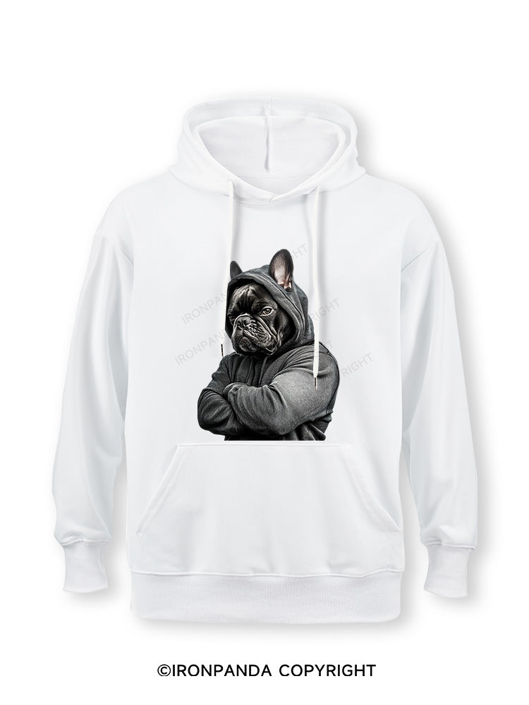 Muscular French bulldog Classic Gym Hoodie