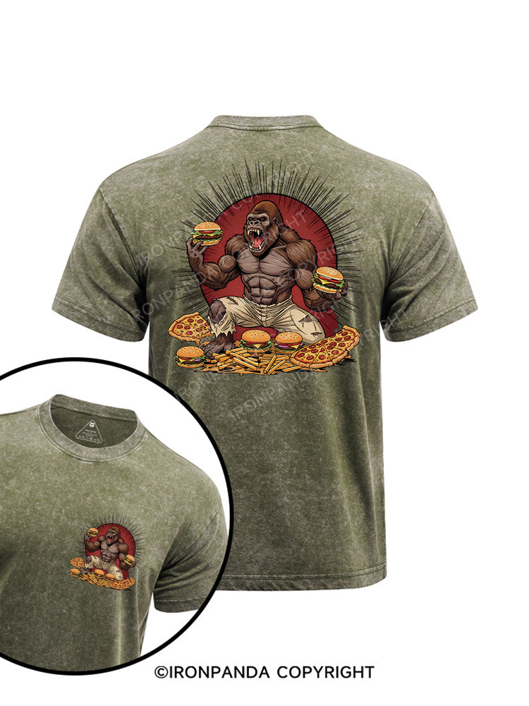 BULK HARD printed Washed Gym Shirt