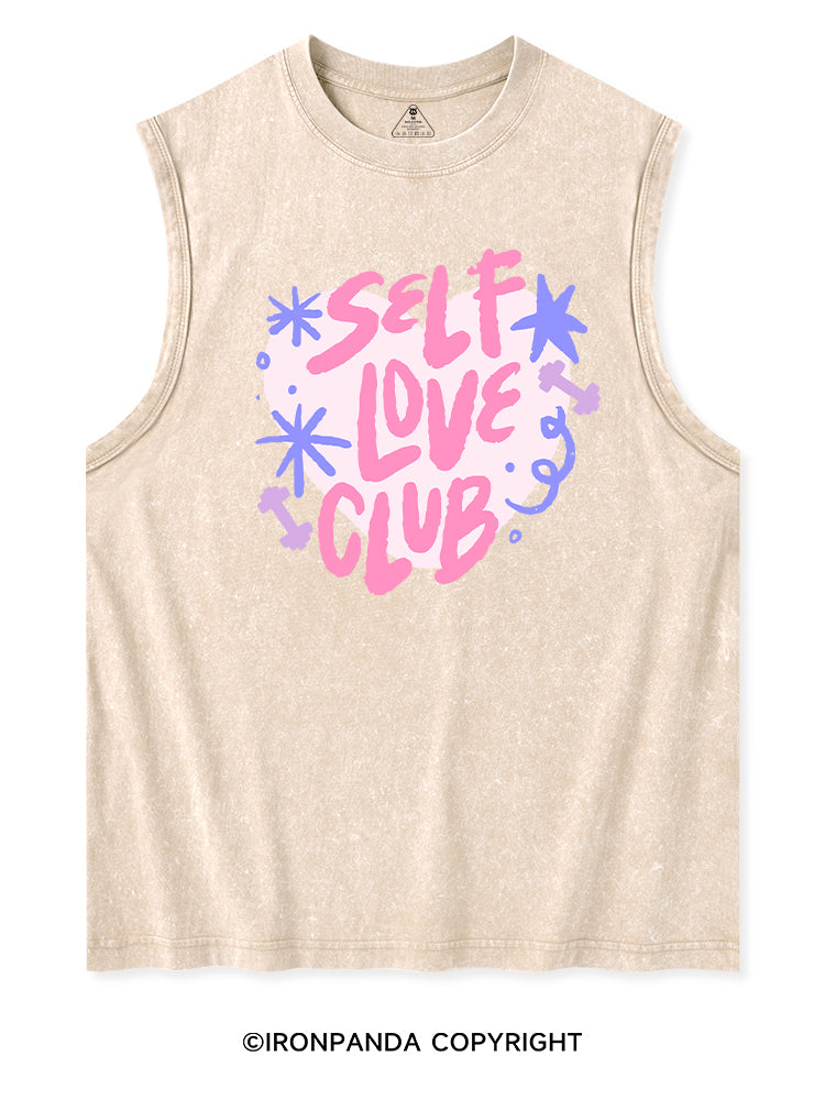 SELF LOVE GYM CLUB Washed Tank