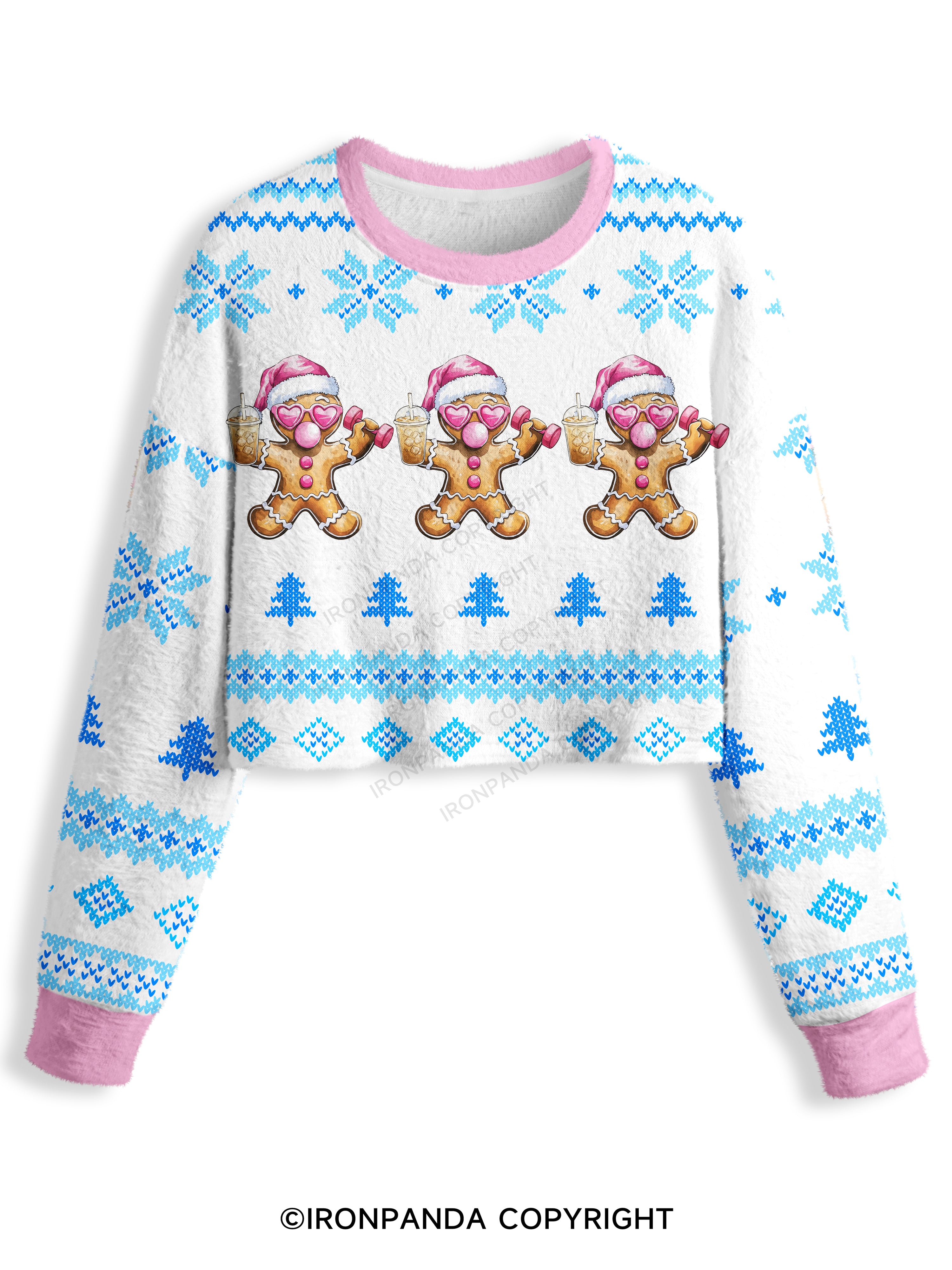 Fit Gingerbread Crop Ugly Sweater