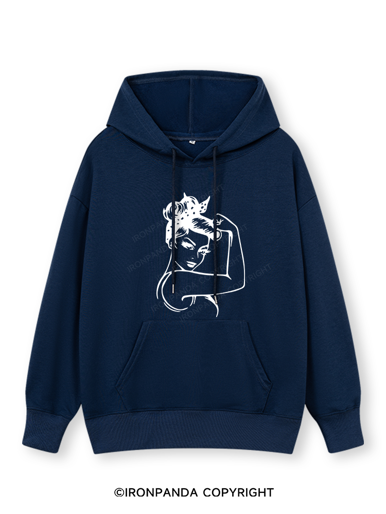 Power Woman With Muscles Classic Gym Hoodie