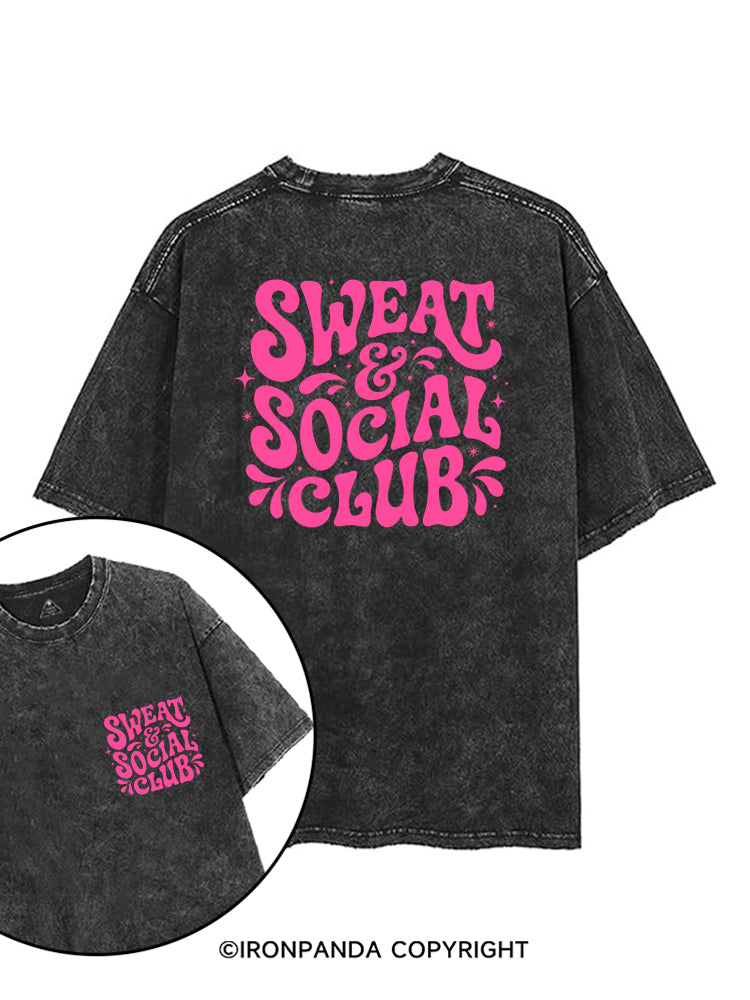 SWEAT AND SOCIAL CLUB printed Gym Shirt