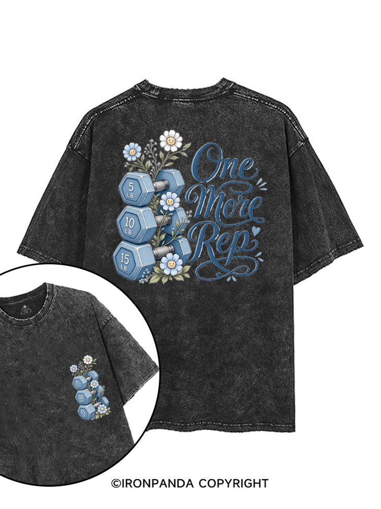 ONE MORE REP BLOSSOM printed Gym Shirt