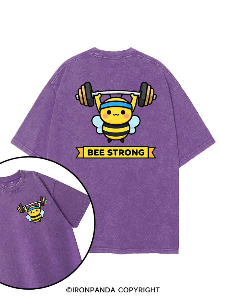Honey Bee Strong printed Gym Shirt