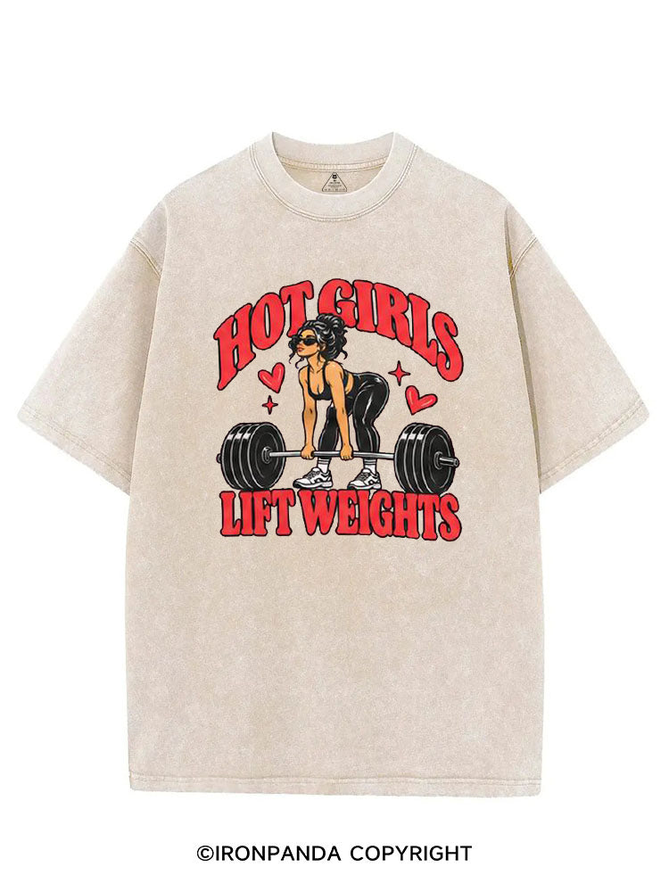 Hot Girls Lift Weights Vintage Gym Girl VINTAGE GYM SHIRT