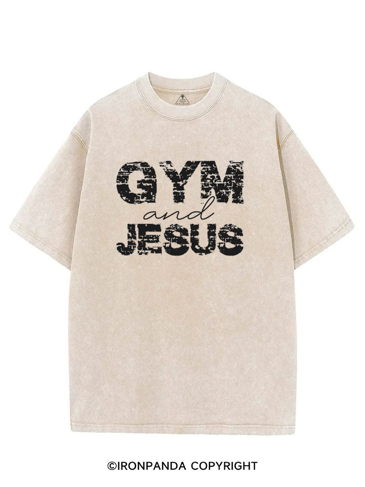 Gym & Jesus Gym Lover VINTAGE GYM SHIRT