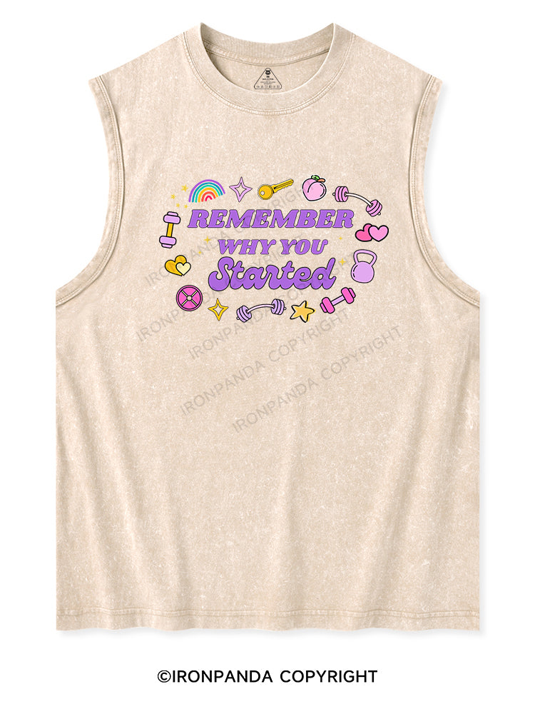 REMEMBER WHY YOU STARTED Washed Tank