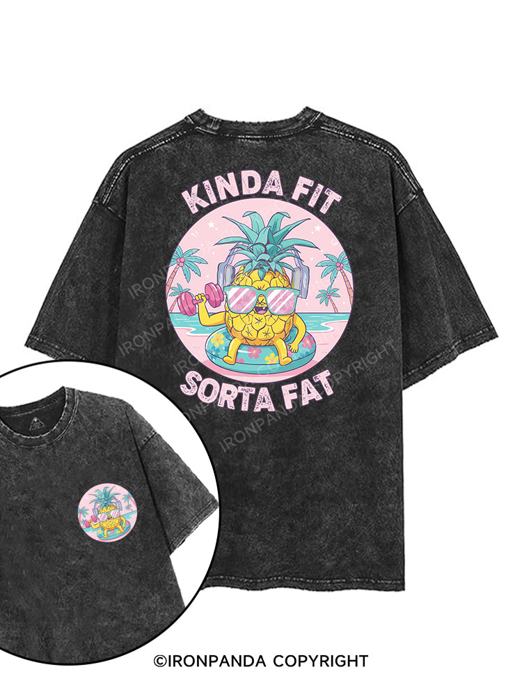 Kinda Fit, Sorta Fat printed Gym Shirt