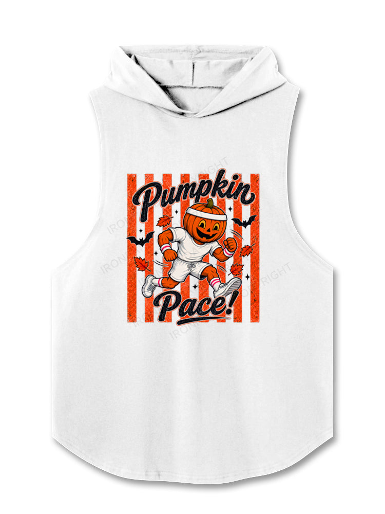 Halloween Pumpkin Running Hooded Tank