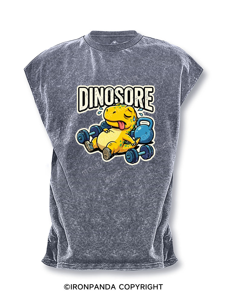 Dinosore Funny Cut Off Tank