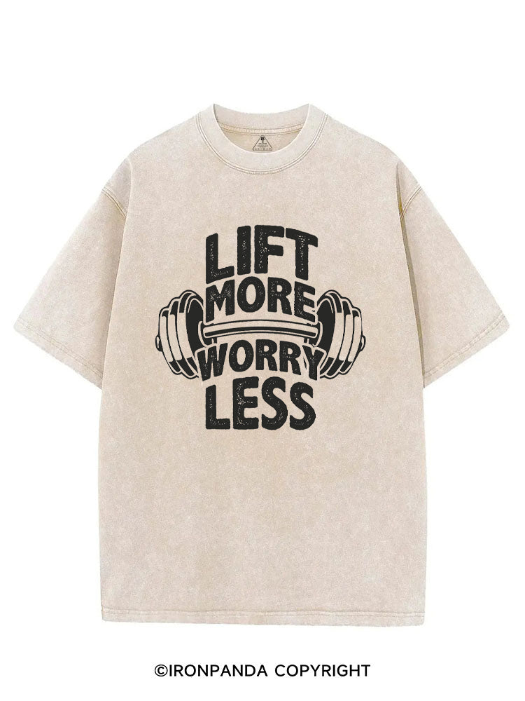 Lift More Worry Less Positive Gym VINTAGE GYM SHIRT