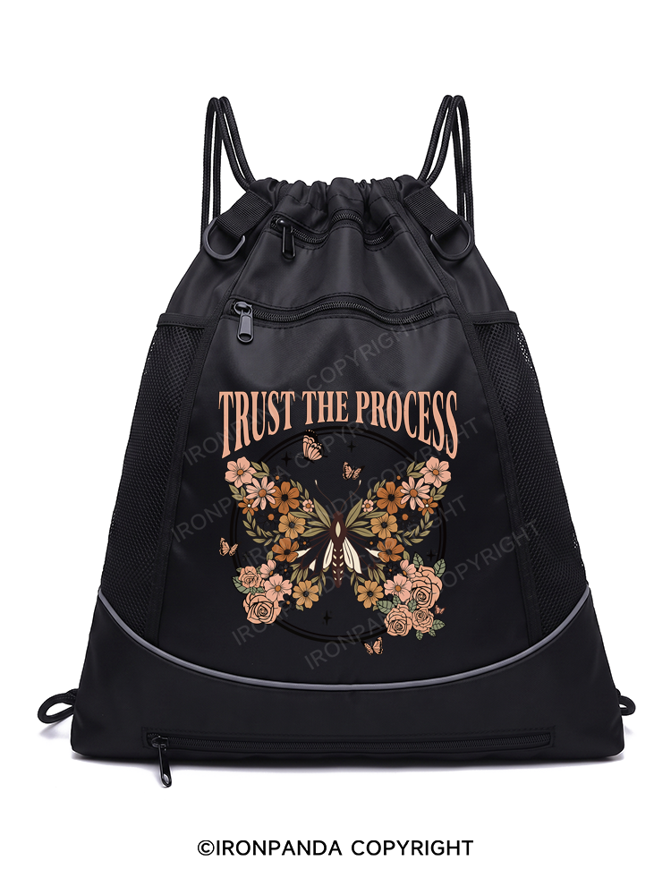TRUST THE PROCESS Gym Drawstring Bag