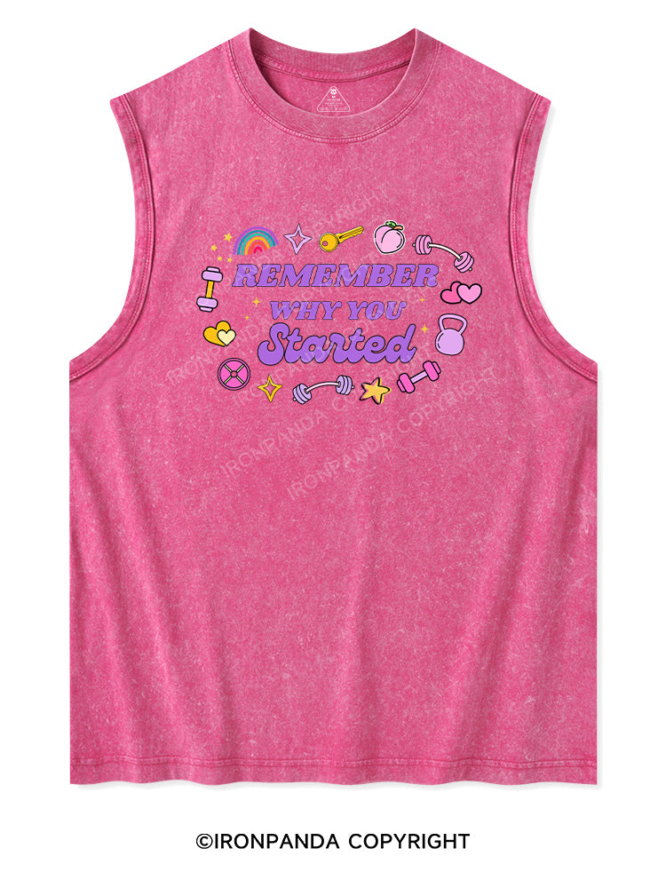 REMEMBER WHY YOU STARTED Washed Tank