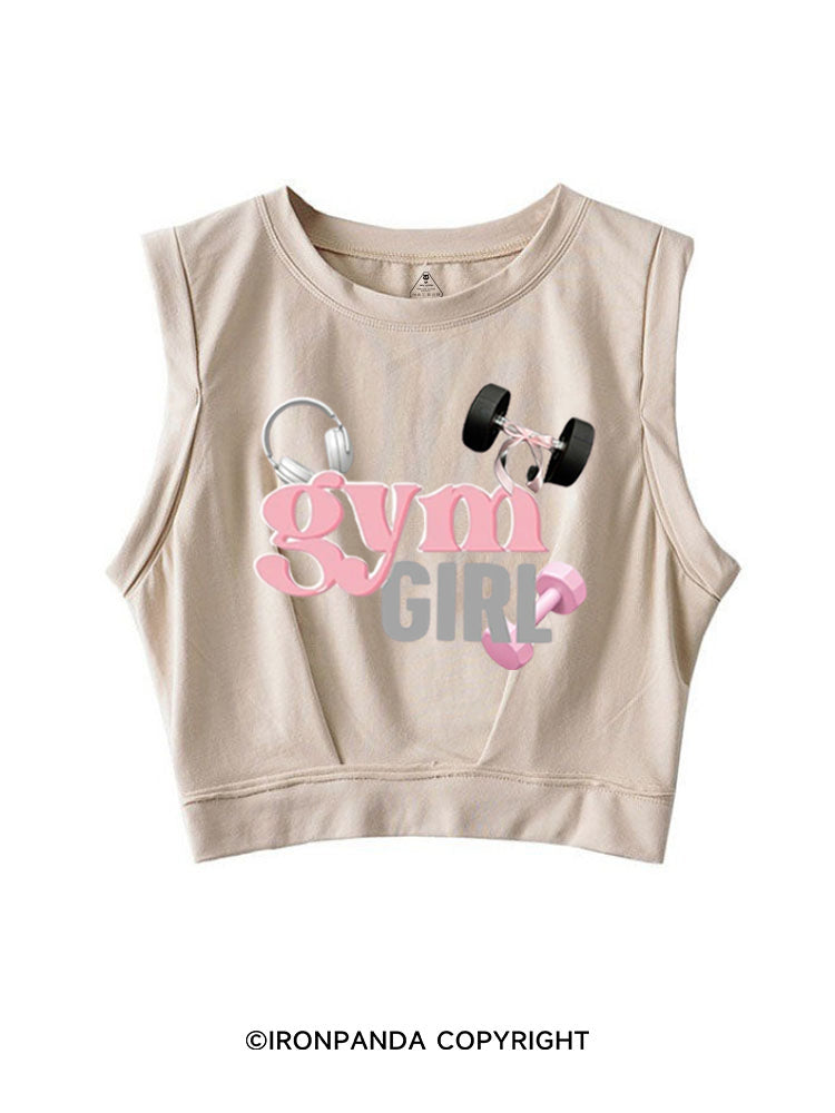 GYM GIRL SLEEVELESS CROP TOPS
