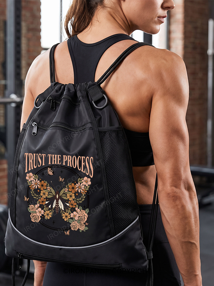 TRUST THE PROCESS Gym Drawstring Bag