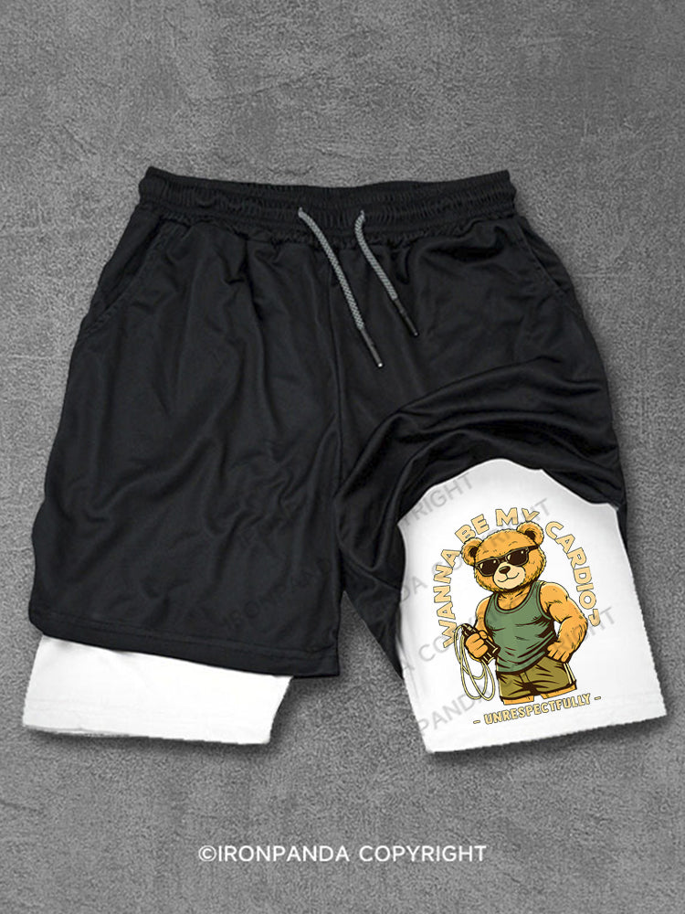 Wanna Be My Cardio Respectfully Performance Training Shorts