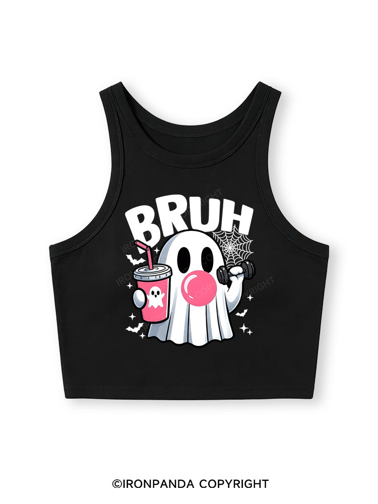 BRUH Fitted Crop Tank Top