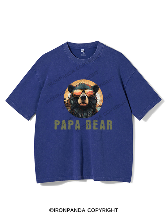 papa bear Washed Gym Shirt