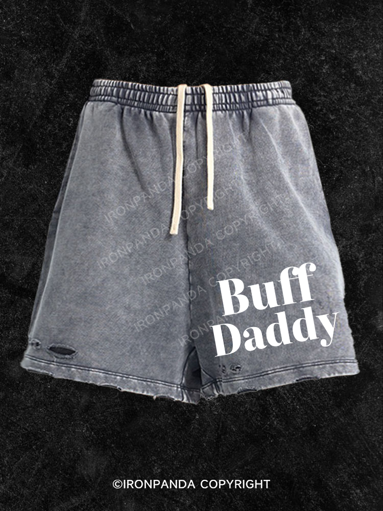 buff daddy Washed Gym Shorts