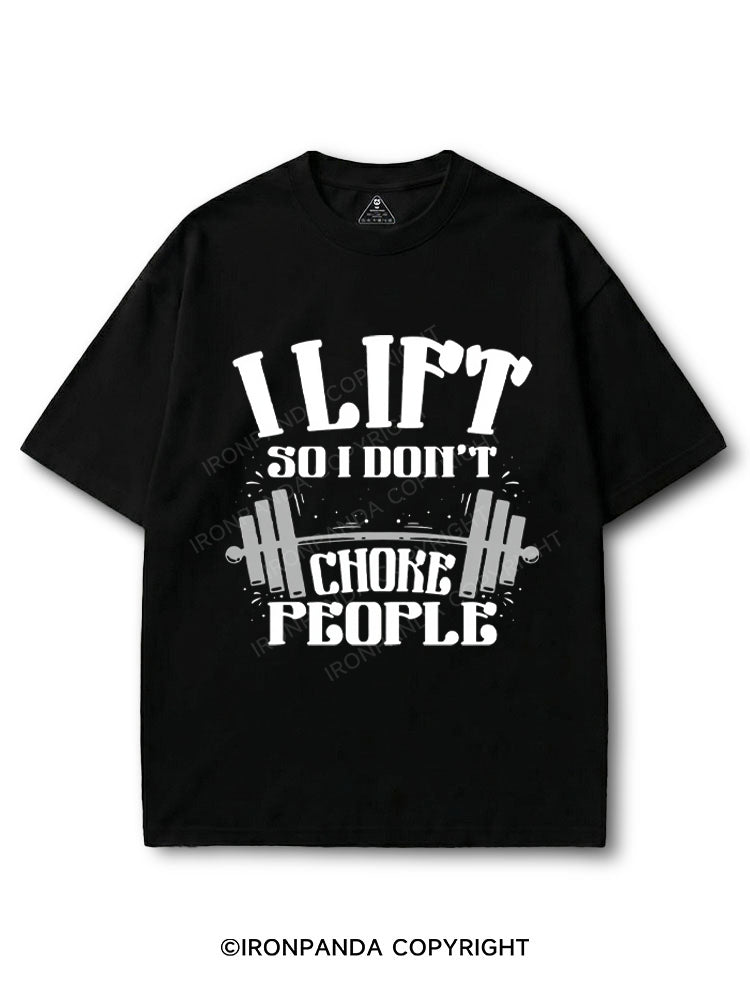 I LIFT SO I DON’T CHOKE PEOPLE COTTON PUMP COVER