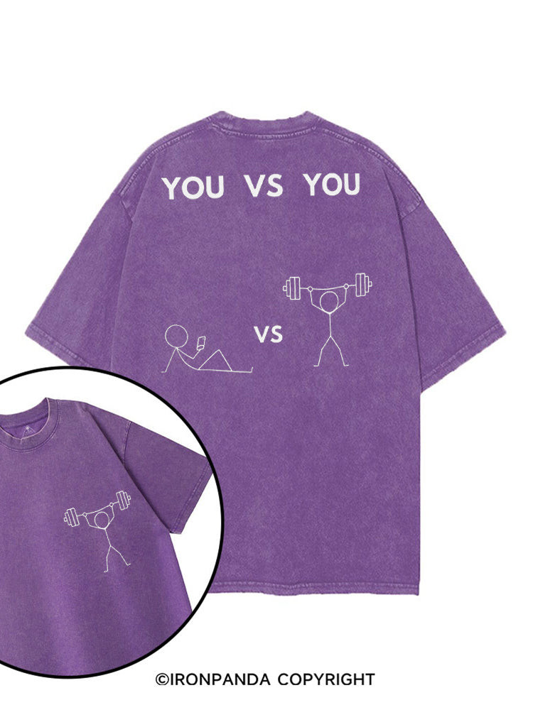 YOU VS YOU GYM VIBE printed Gym Shirt