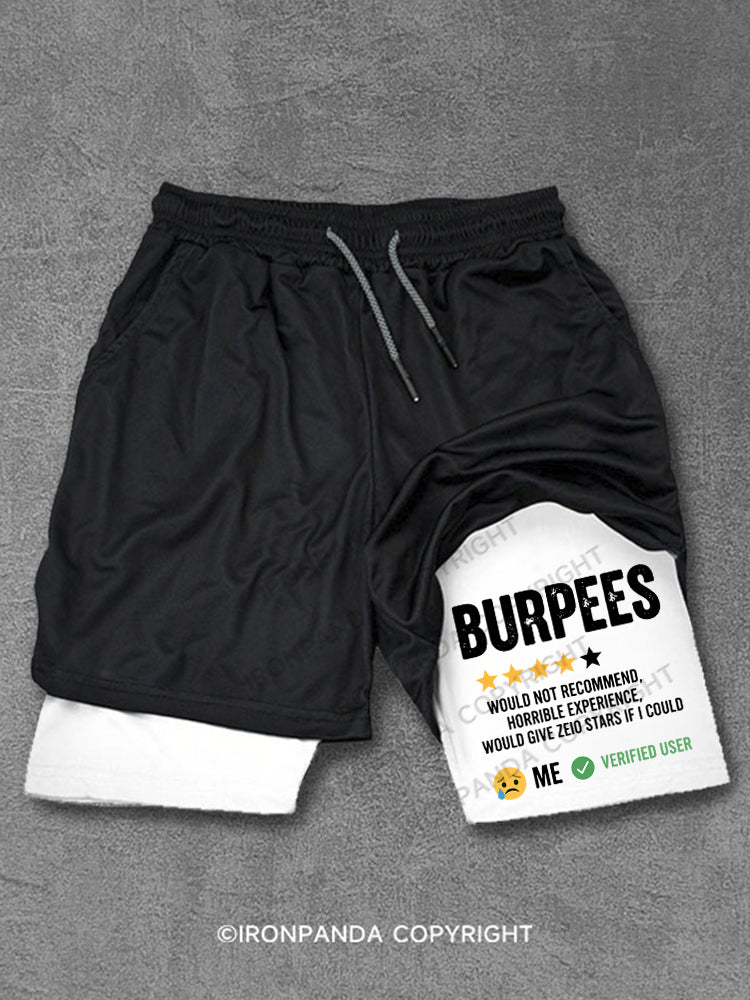 BURPEES Star Rating Review ME VERIFIED USER Performance Training Shorts