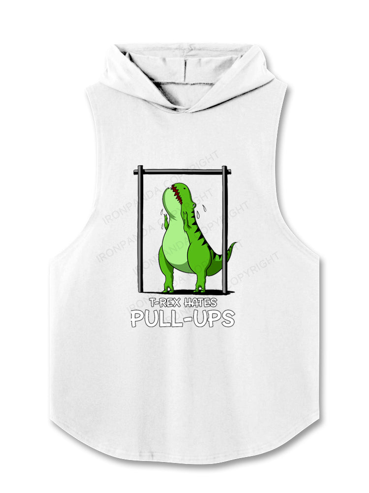T-Rex Hates Pull-Ups Hooded Tank