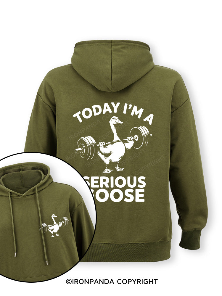 Today i'm a serious goose new Double-Sided Printed Classic Gym Hoodie