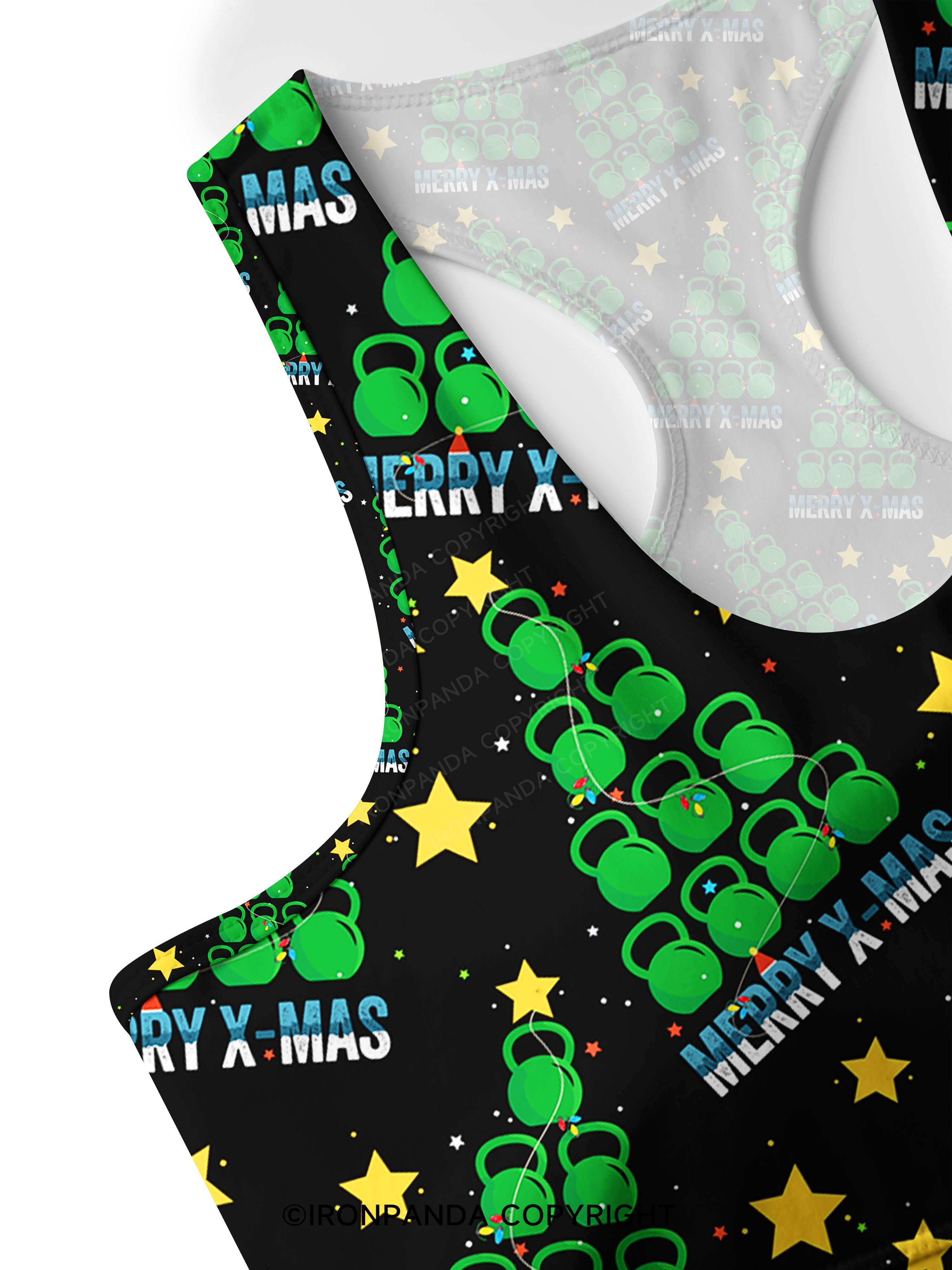 Merry X-mas Racerback Sports Bra
