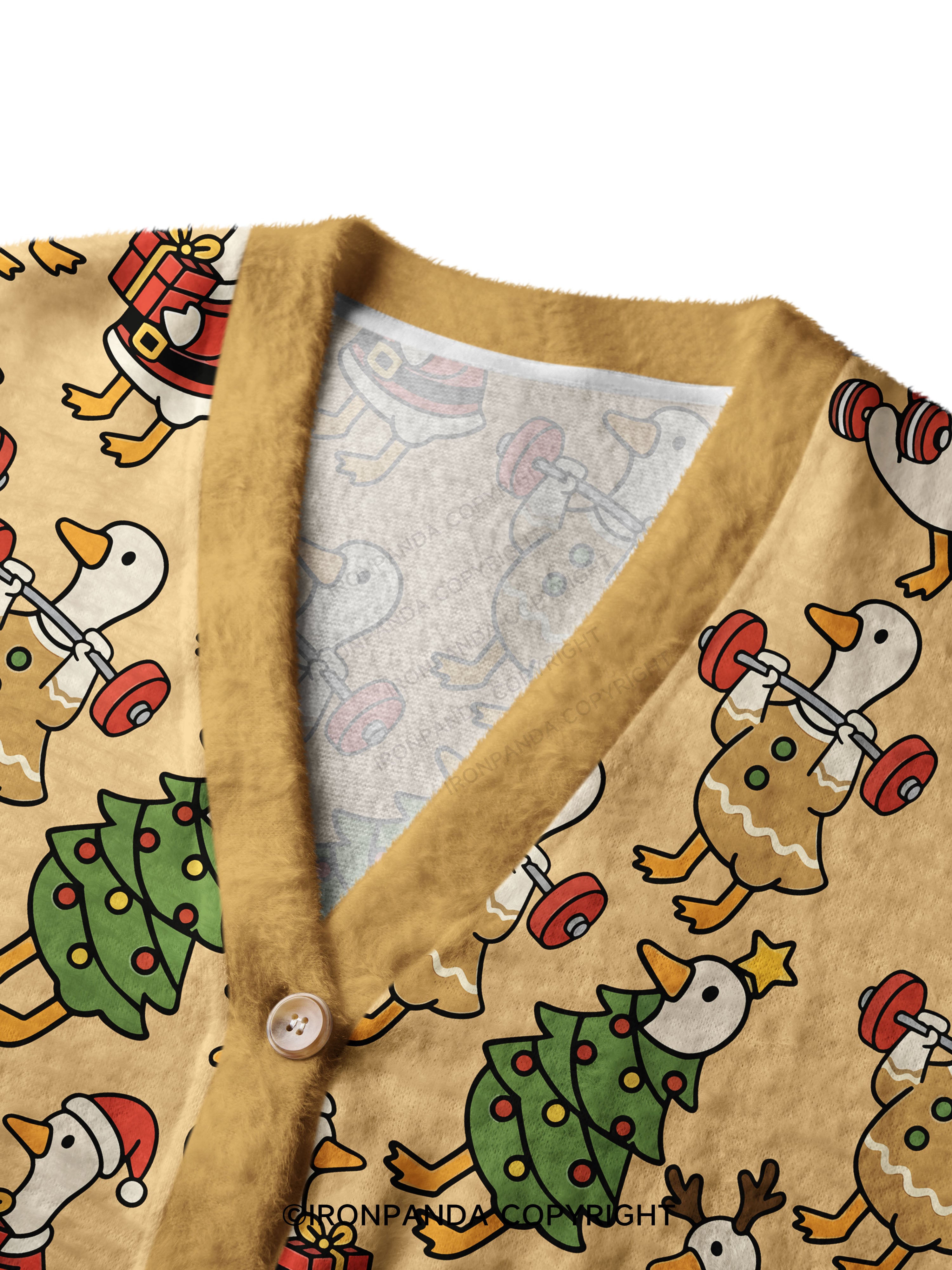 JUST A JOLLY GYM GOOSE Crop Ugly Cardigan Sweater