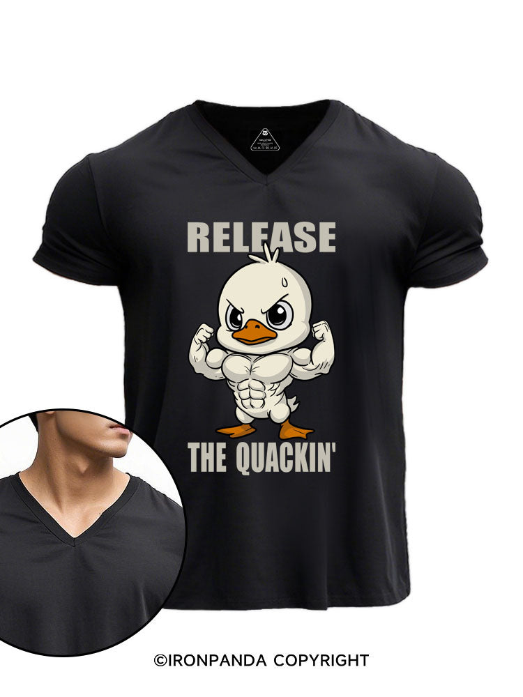 Release the Quackin V-neck Gym Shirt