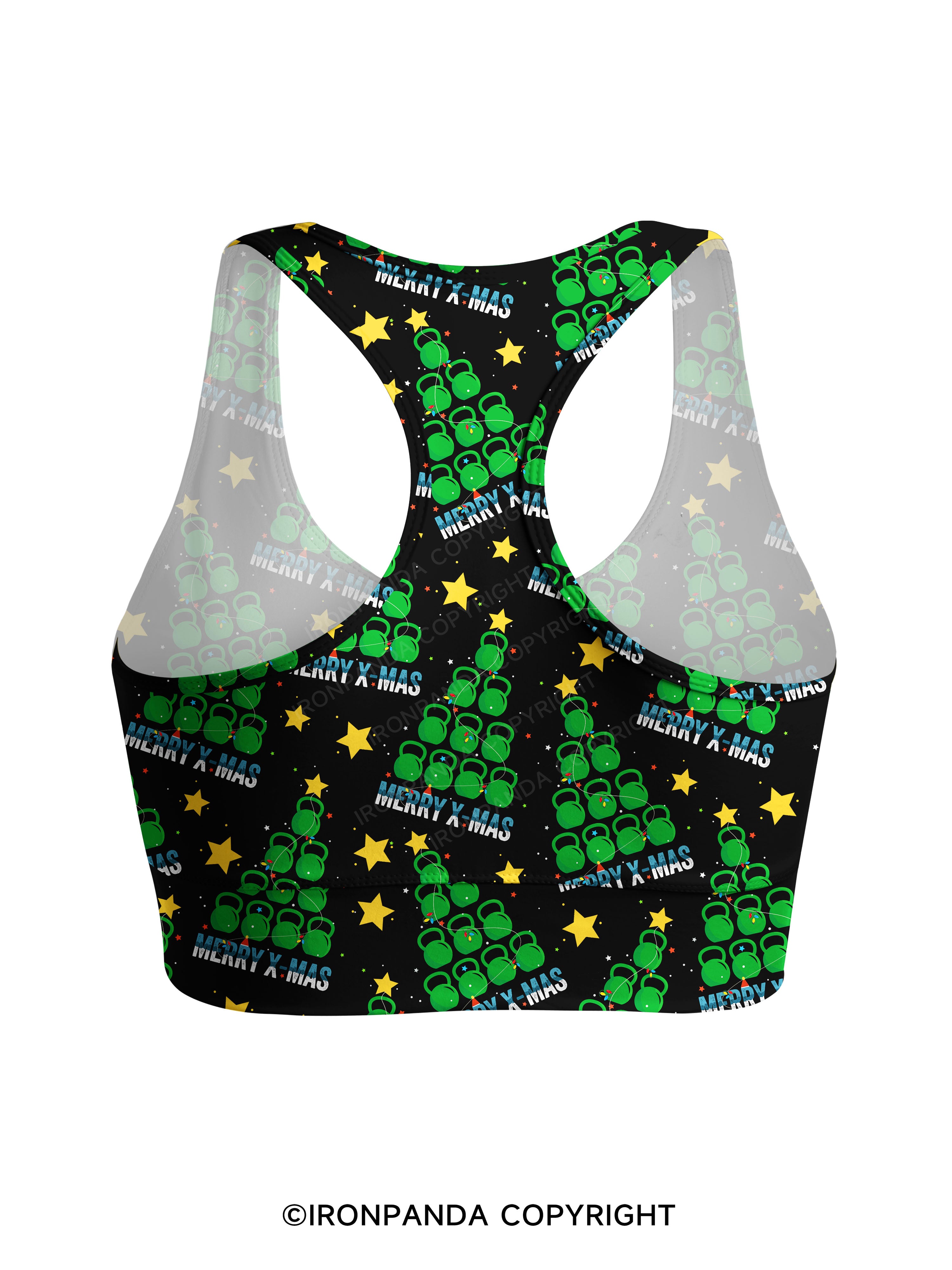 Merry X-mas Racerback Sports Bra