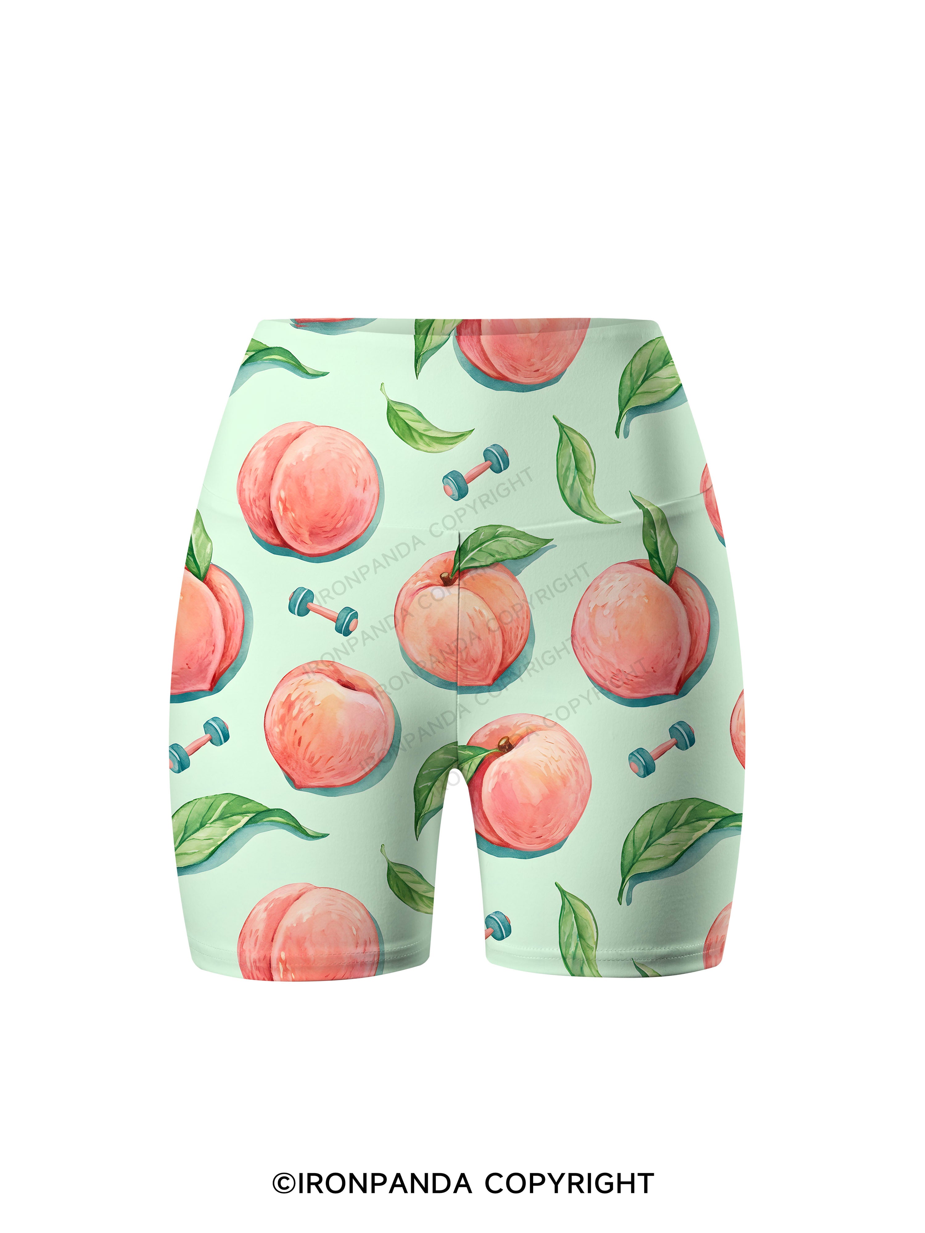 Peach Pump Printed Yoga Cycling Shorts