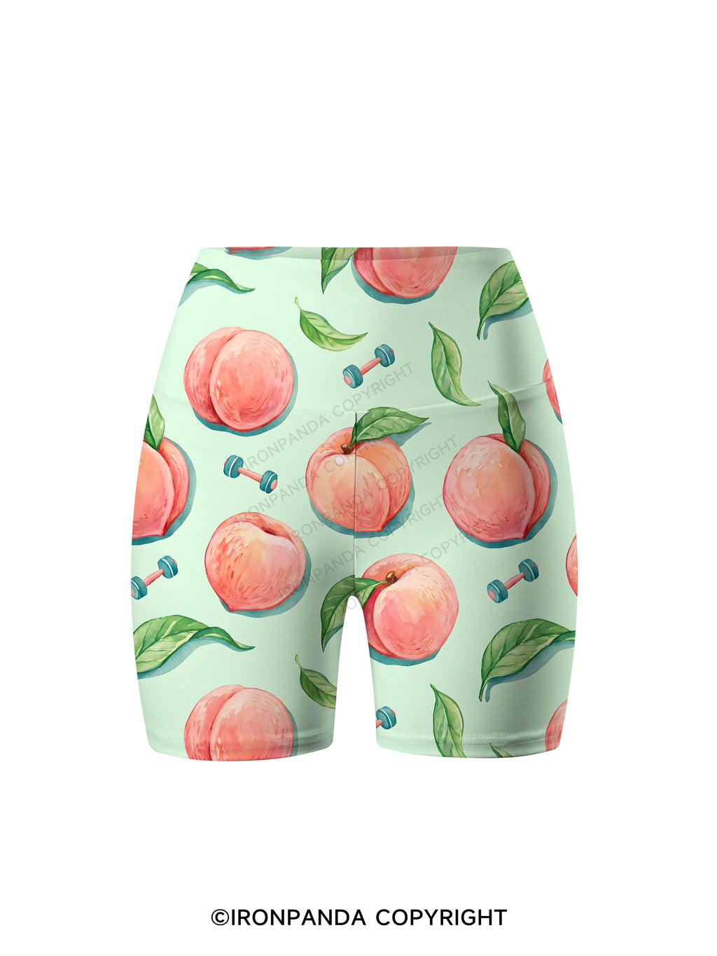 Peach Pump Printed Yoga Cycling Shorts
