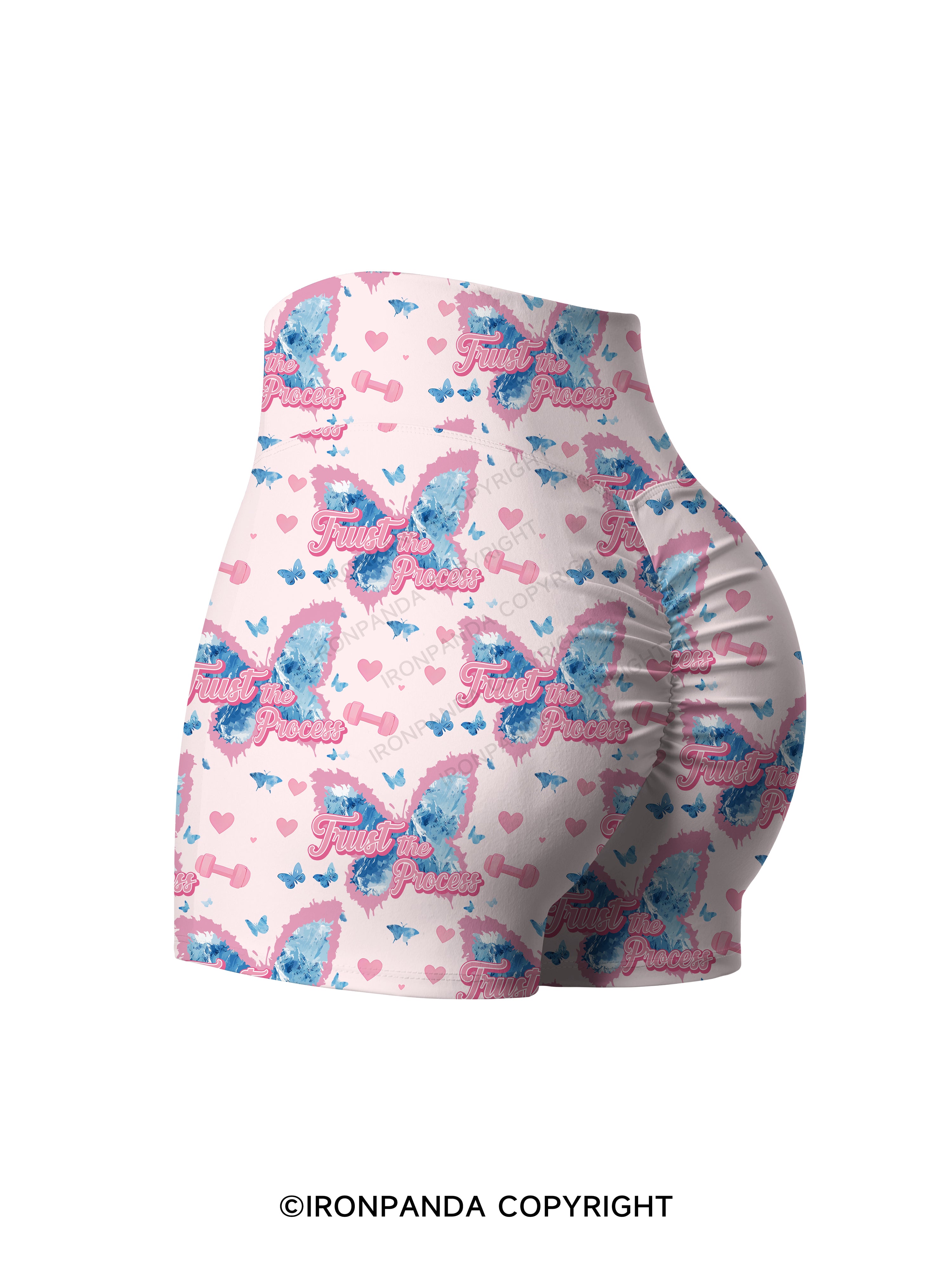 Trust the process fitness Printed Yoga Shorts