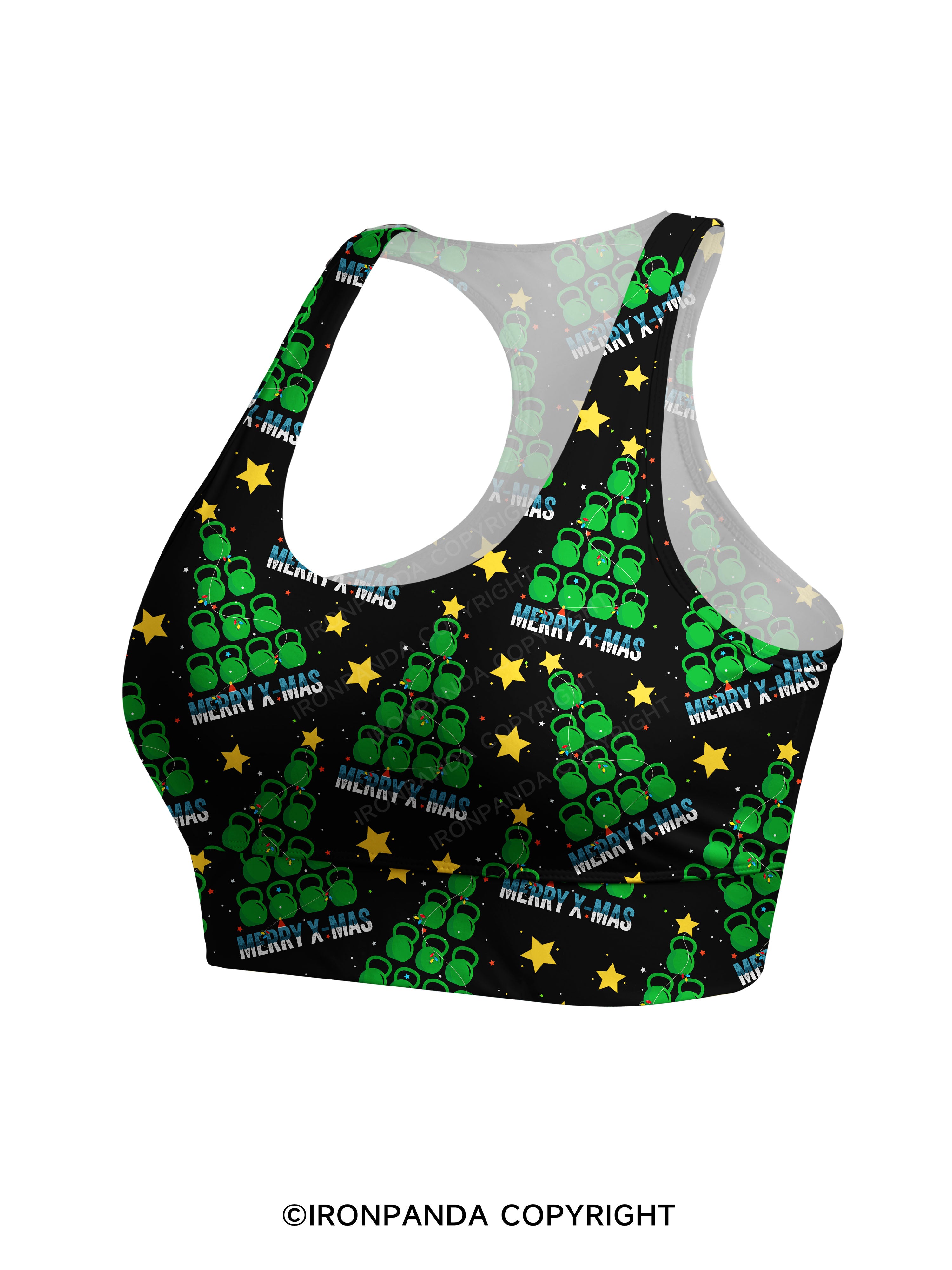 Merry X-mas Racerback Sports Bra