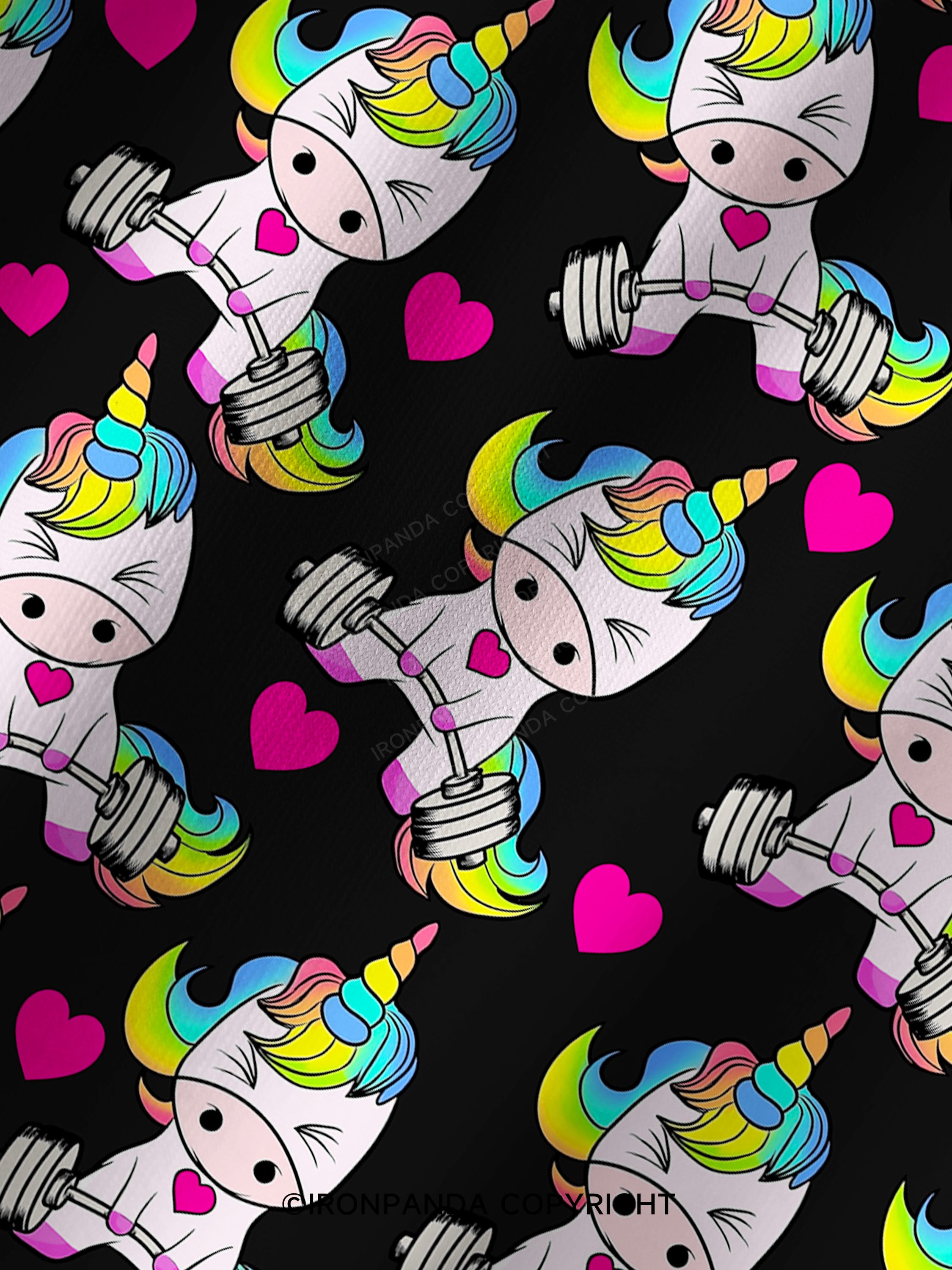 Deadlift Unicorn Printed Yoga Shorts