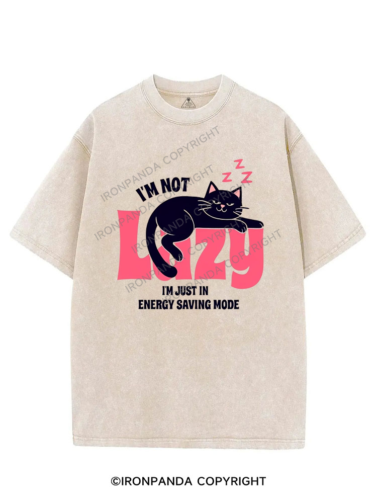 I'M NOT LAZY I'M JUST IN ENERGY SAVING MODE VINTAGE GYM SHIRT