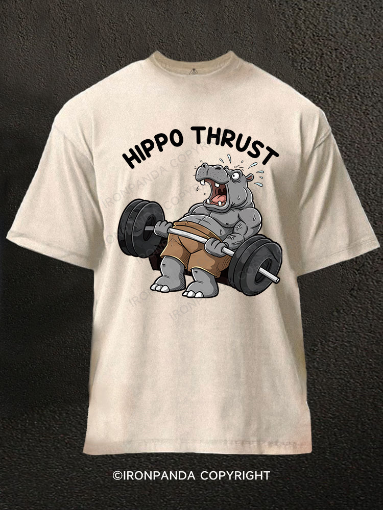 HIPPO THRUST Washed Gym Shirt